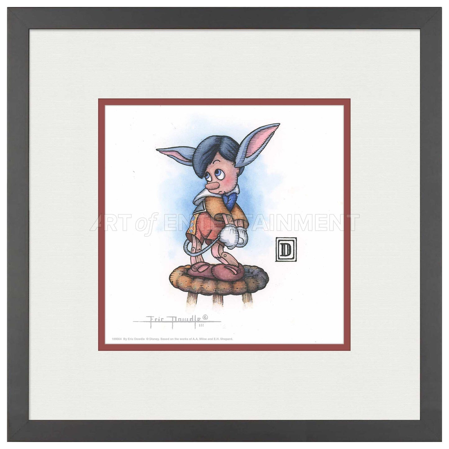 Shy Pinocchio - 15" x 15" Framed Paper Print - Art Of Entertainment