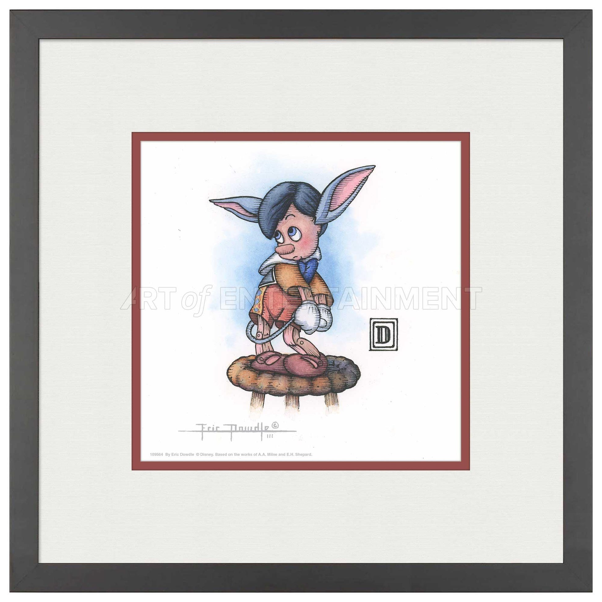 Shy Pinocchio - 15" x 15" Framed Paper Print - Art Of Entertainment