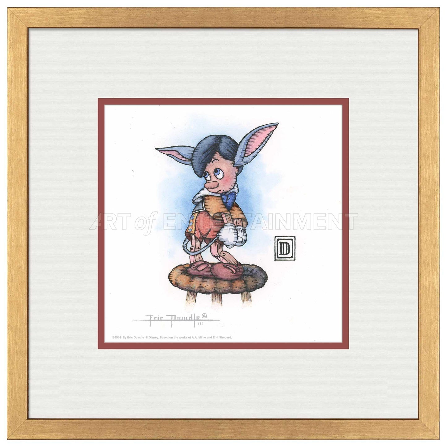 Shy Pinocchio - 15" x 15" Framed Paper Print - Art Of Entertainment