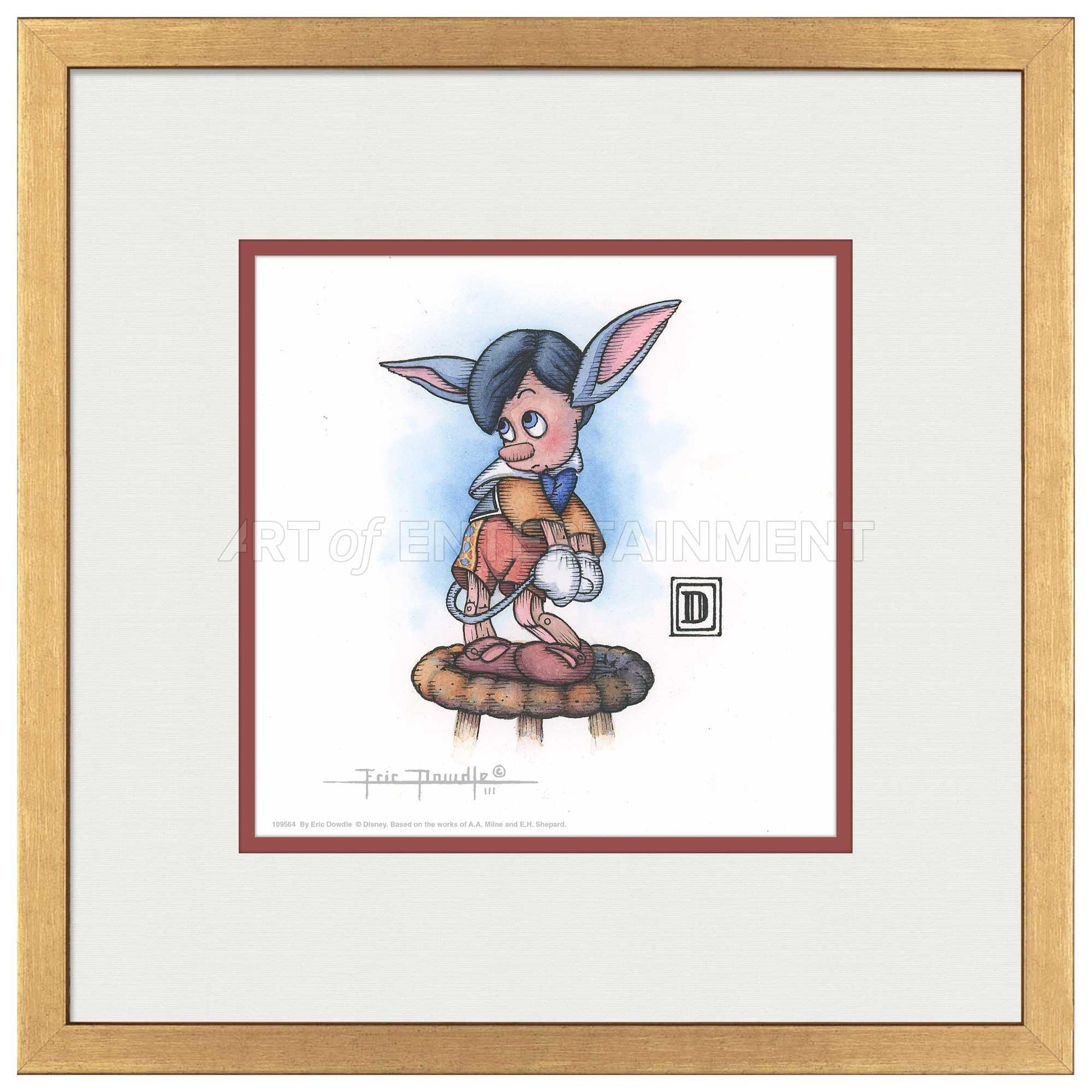 Shy Pinocchio - 15" x 15" Framed Paper Print - Art Of Entertainment