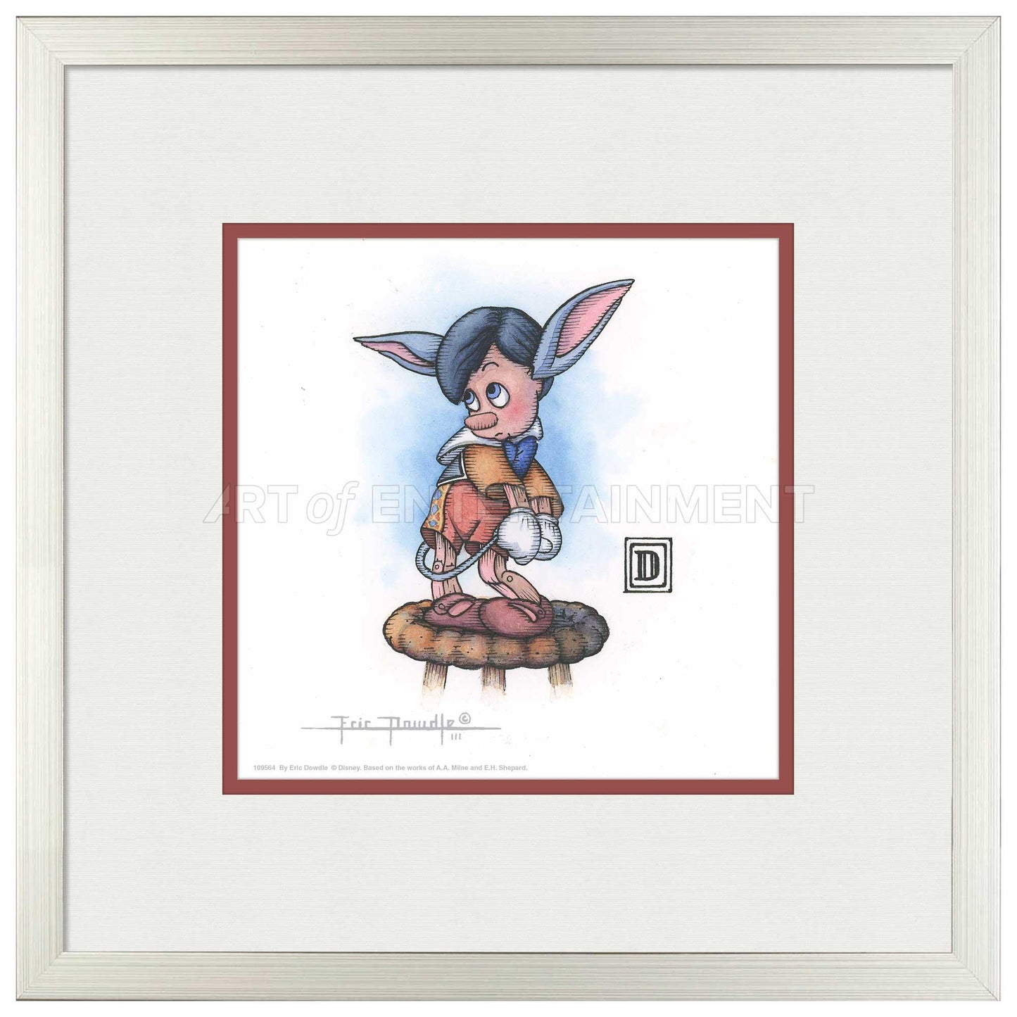 Shy Pinocchio - 15" x 15" Framed Paper Print - Art Of Entertainment