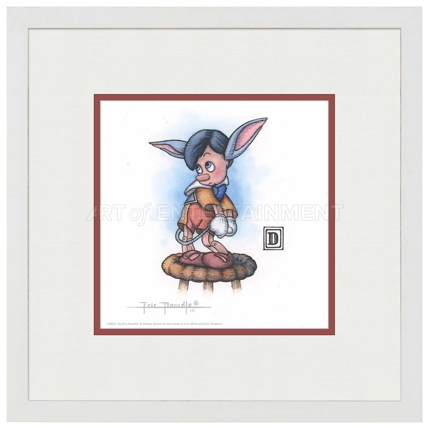 Shy Pinocchio - 15" x 15" Framed Paper Print - Art Of Entertainment