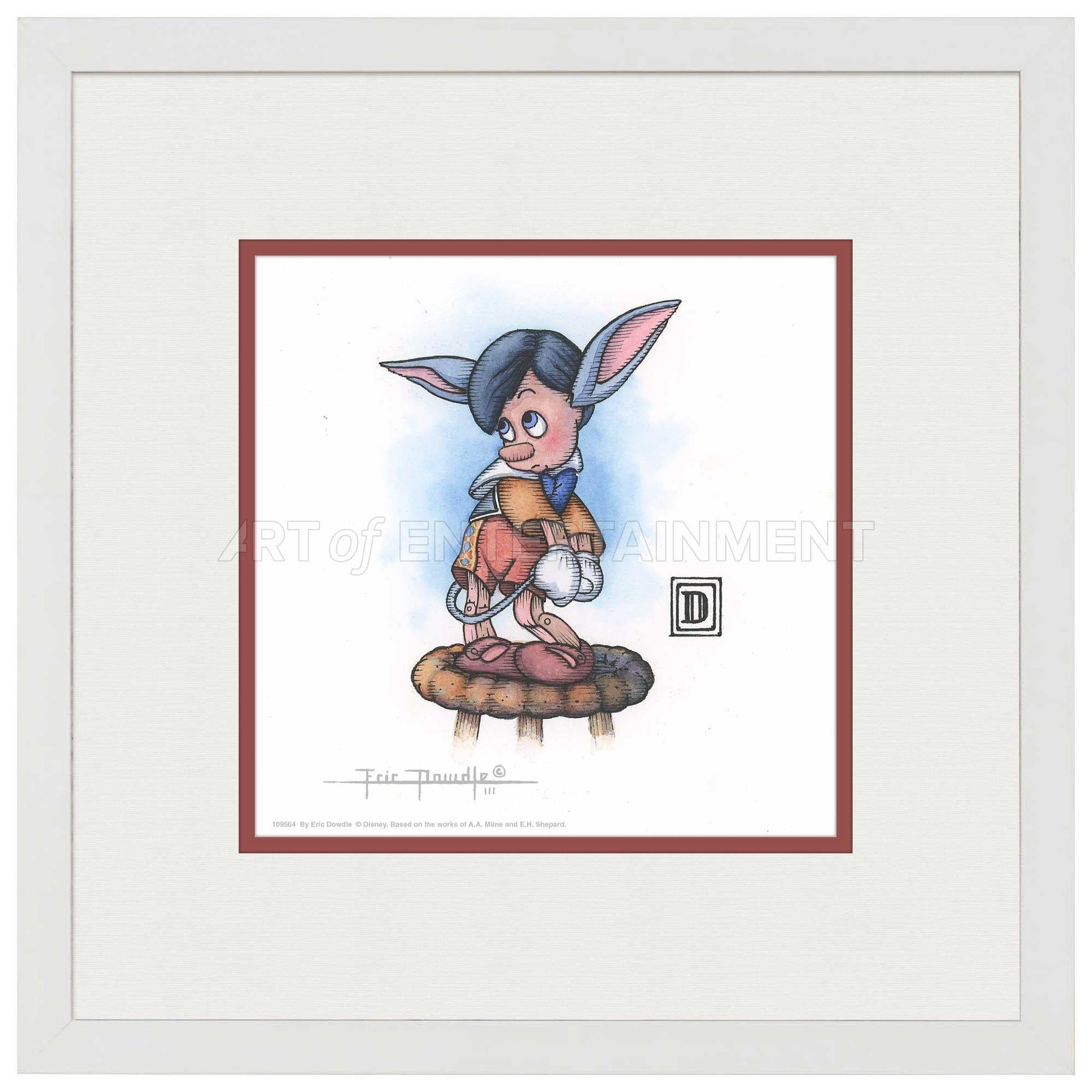 Shy Pinocchio - 15" x 15" Framed Paper Print - Art Of Entertainment