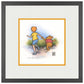 Christopher Robin and Winnie the Pooh Holding Hands - 15" x 15" Framed Paper Print - Art Of Entertainment