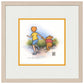 Christopher Robin and Winnie the Pooh Holding Hands - 15" x 15" Framed Paper Print - Art Of Entertainment