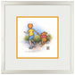 Christopher Robin and Winnie the Pooh Holding Hands - 15" x 15" Framed Paper Print - Art Of Entertainment