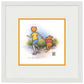 Christopher Robin and Winnie the Pooh Holding Hands - 15" x 15" Framed Paper Print - Art Of Entertainment