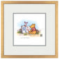 Winnie the Pooh and Piglet Reading - 15" x 15" Framed Paper Print - Art Of Entertainment