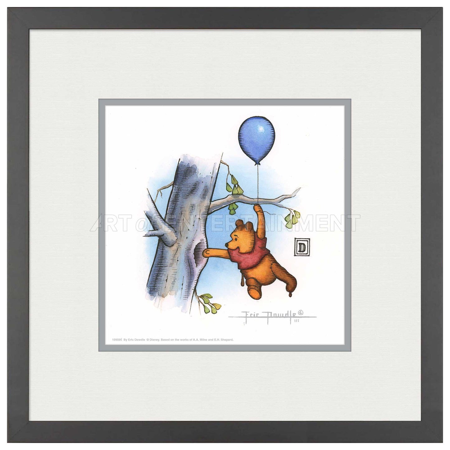 Winnie the Pooh Hunting for Honey - 15" x 15" Framed Paper Print - Art Of Entertainment