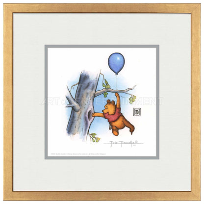 Winnie the Pooh Hunting for Honey - 15" x 15" Framed Paper Print - Art Of Entertainment
