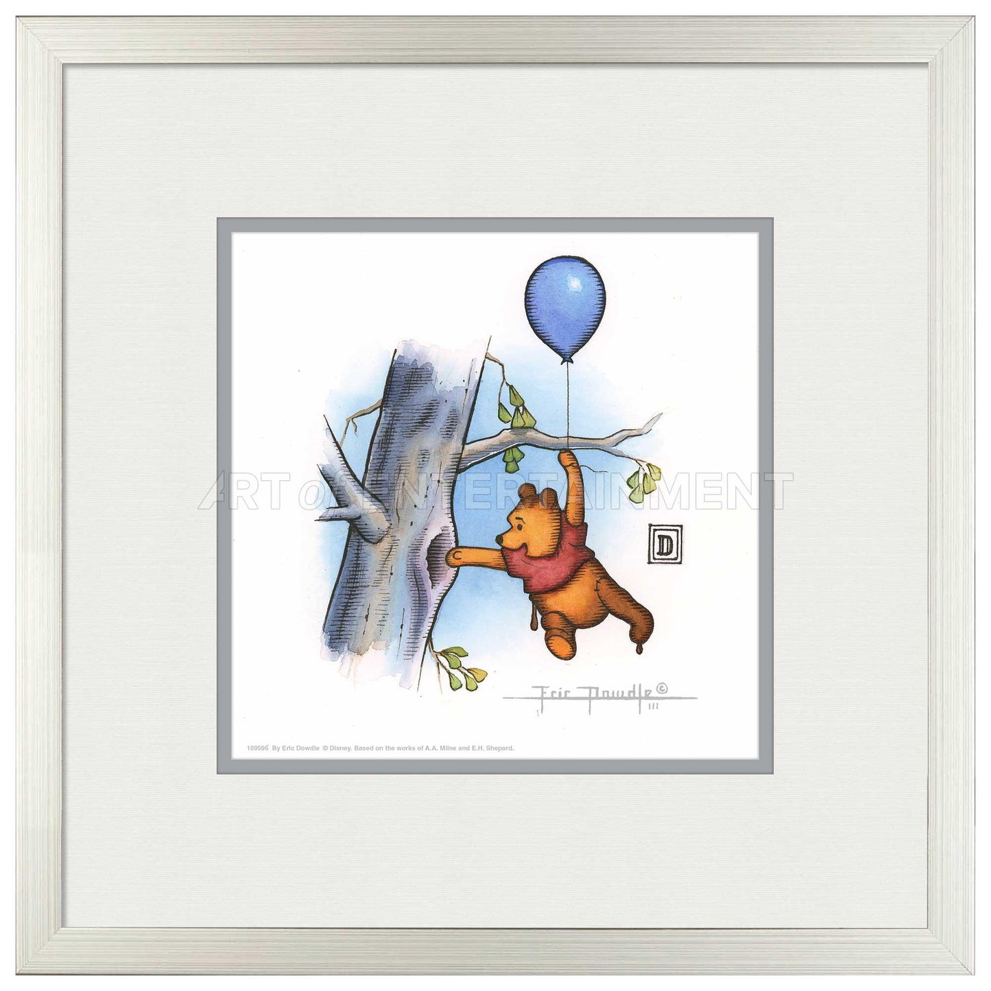 Winnie the Pooh Hunting for Honey - 15" x 15" Framed Paper Print - Art Of Entertainment