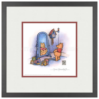 Winnie the Pooh Stout and Round - 15" x 15" Framed Paper Print - Art Of Entertainment
