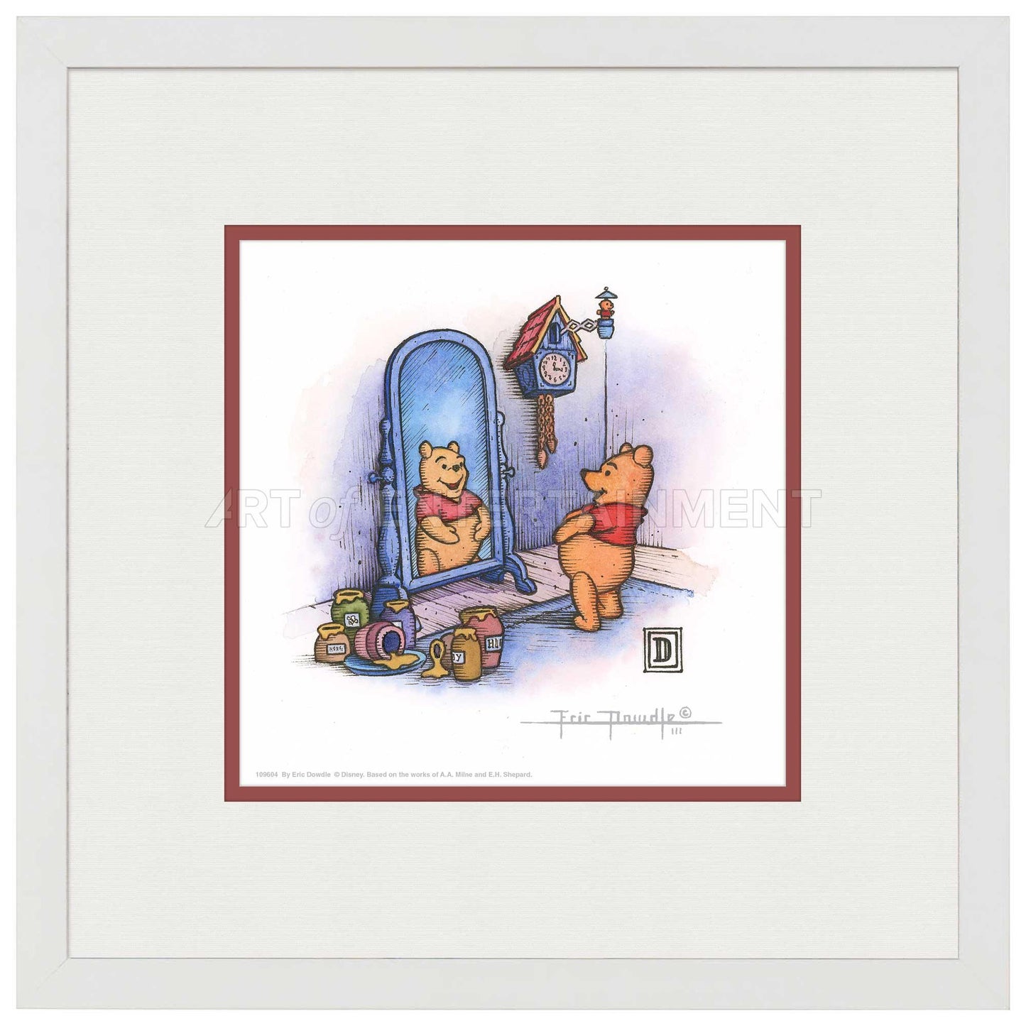 Winnie the Pooh Stout and Round - 15" x 15" Framed Paper Print - Art Of Entertainment