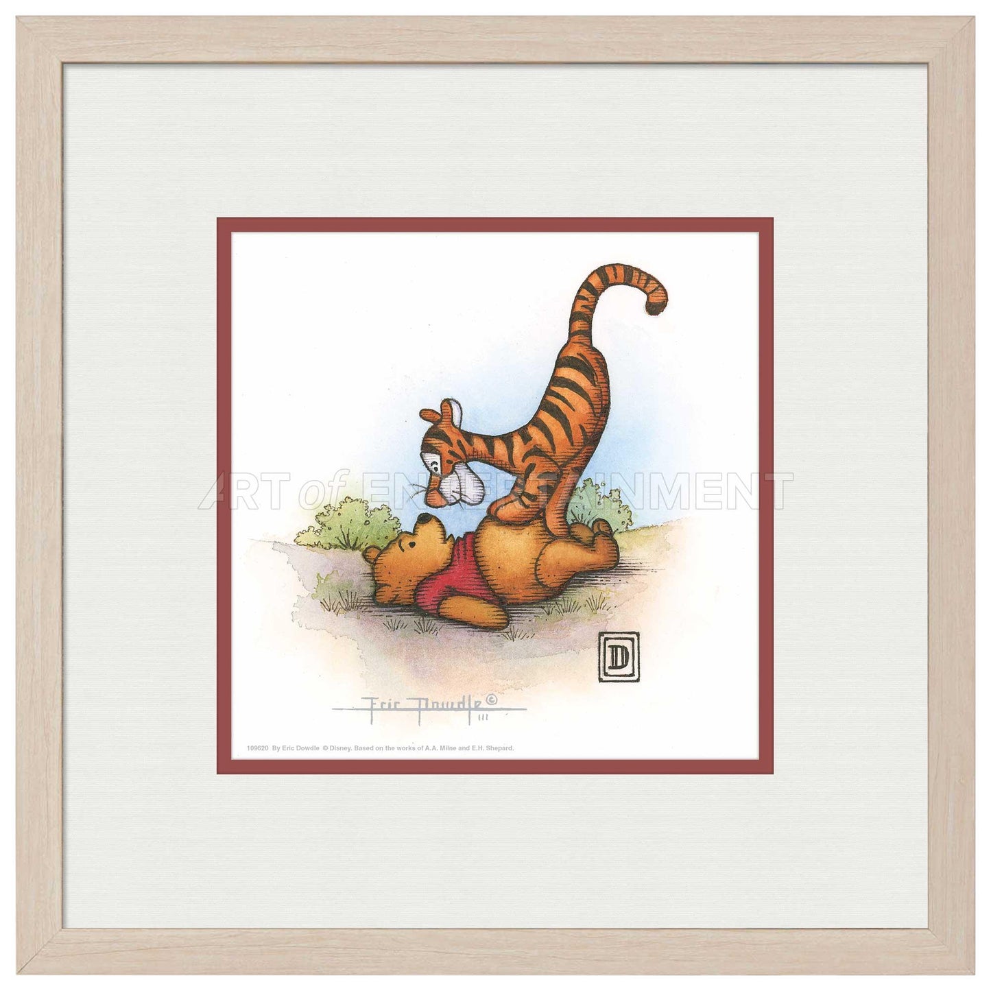 Tigger and Winnie the Pooh - 15" x 15" Framed Paper Print - Art Of Entertainment