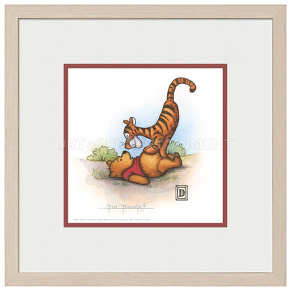 Tigger and Winnie the Pooh - 15" x 15" Framed Paper Print - Art Of Entertainment