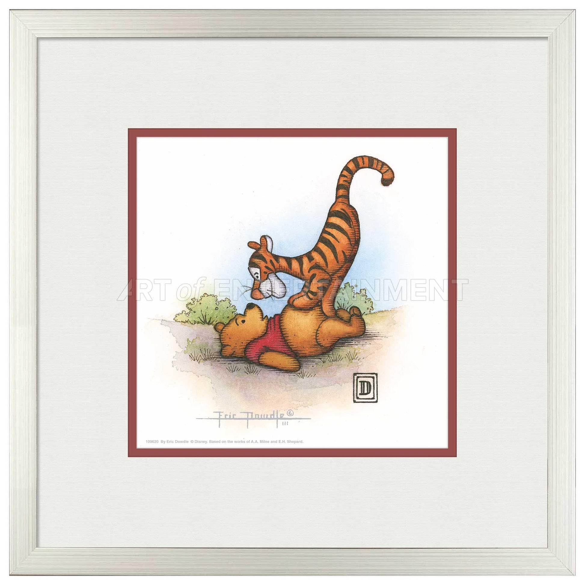 Tigger and Winnie the Pooh - 15" x 15" Framed Paper Print - Art Of Entertainment