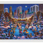 Mickey and Friends Skating in Central Park - Standard Art Prints - Art Of Entertainment
