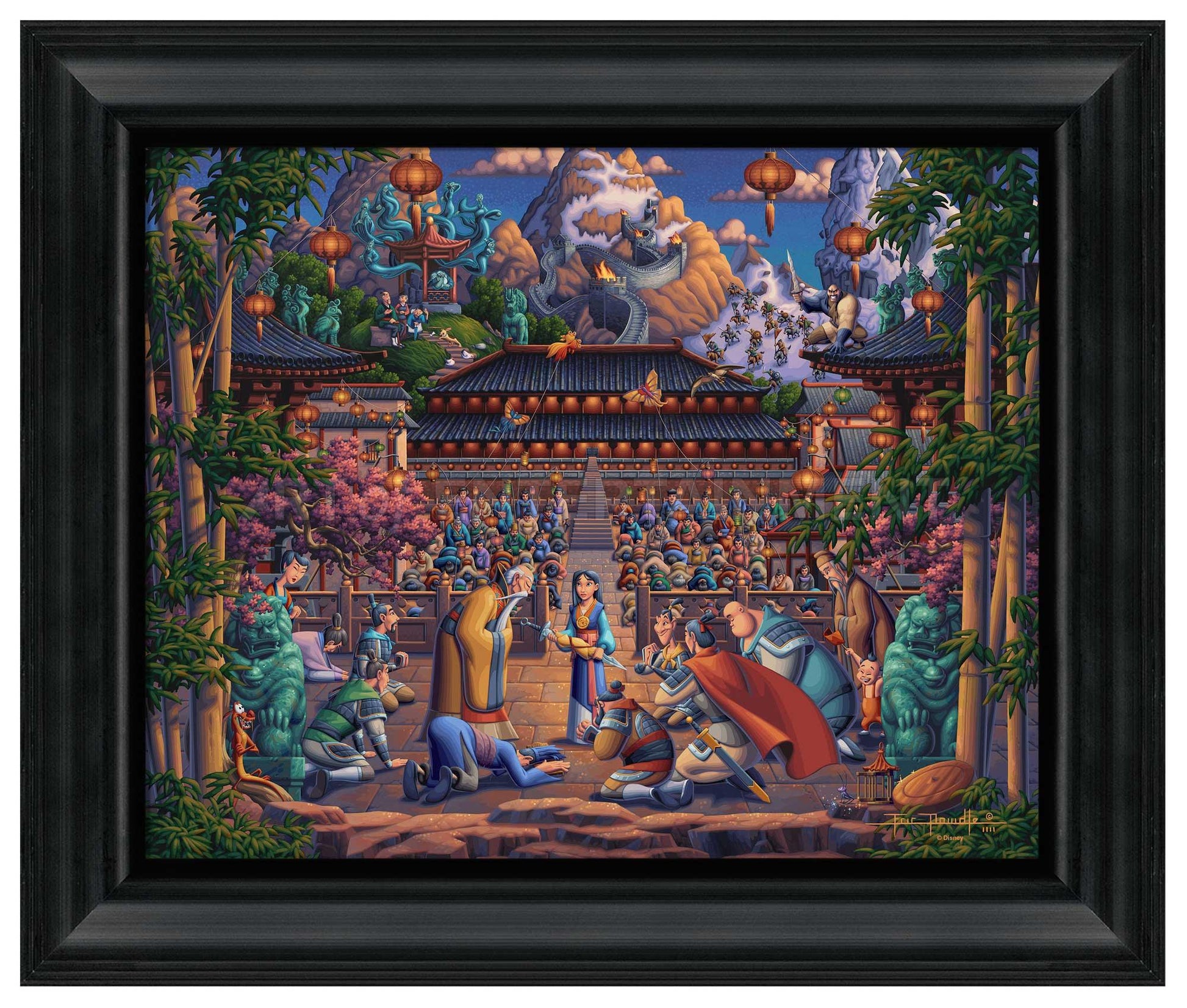 Mulan the Face in the Mirror - 14" x 17.5" Framed Canvas Prints 111501