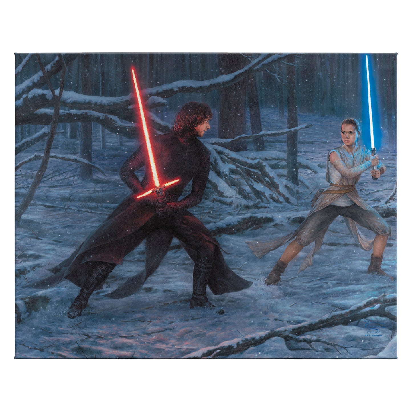 The Duel: Rey™ vs. Ren - 24" x 30" Gallery Wrapped Canvas