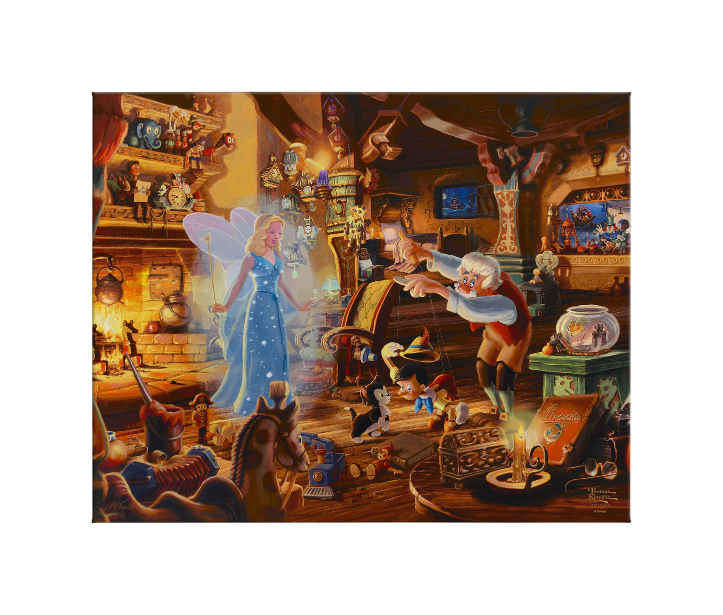 Disney Geppetto's Pinocchio - 24" x 30" Gallery Wrapped Canvas