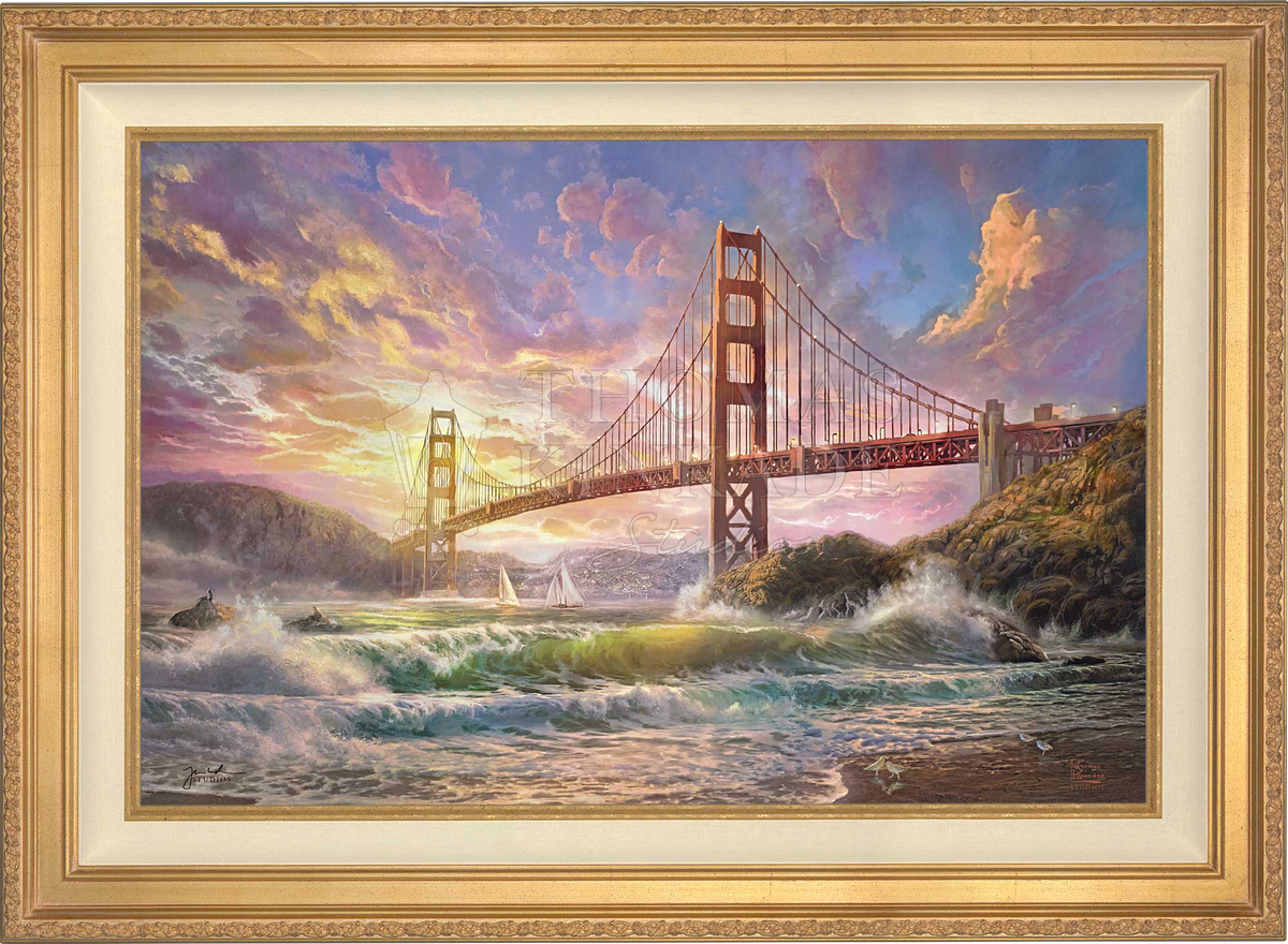 Sunset on Golden Gate Bridge - Limited Edition Canvas