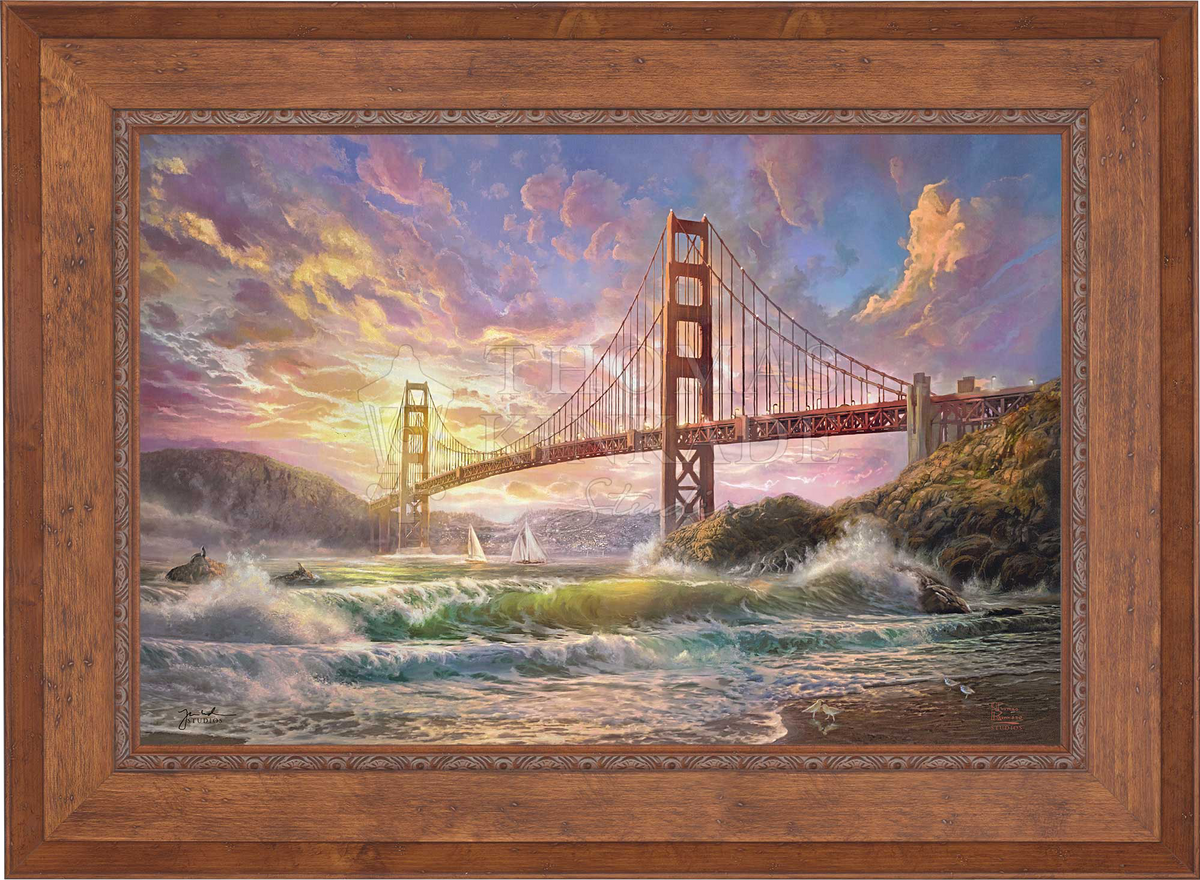 Sunset on Golden Gate Bridge - Limited Edition Canvas