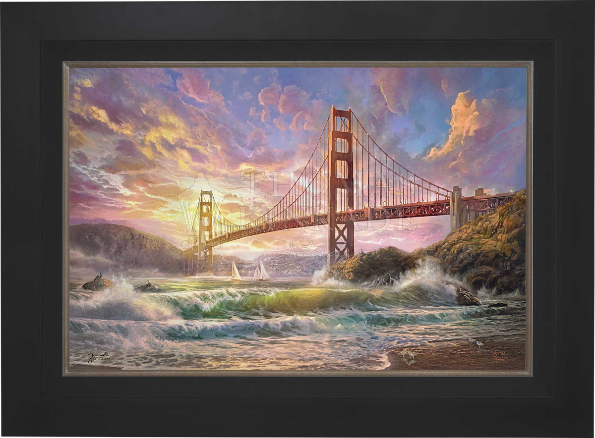 Sunset on Golden Gate Bridge - Limited Edition Canvas