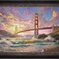 Sunset on Golden Gate Bridge - Limited Edition Canvas