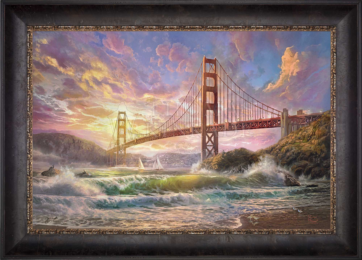 Sunset on Golden Gate Bridge - Limited Edition Canvas
