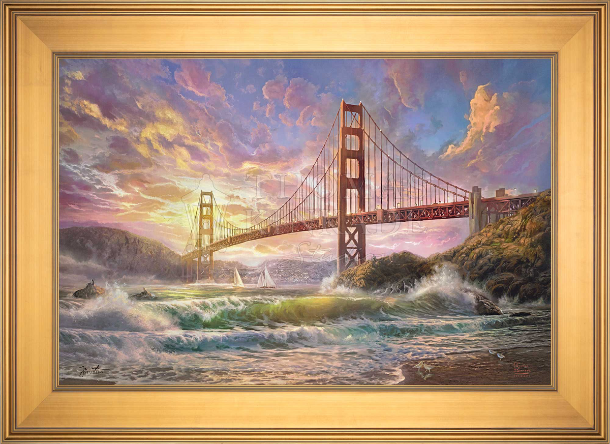 Sunset on Golden Gate Bridge - Limited Edition Canvas