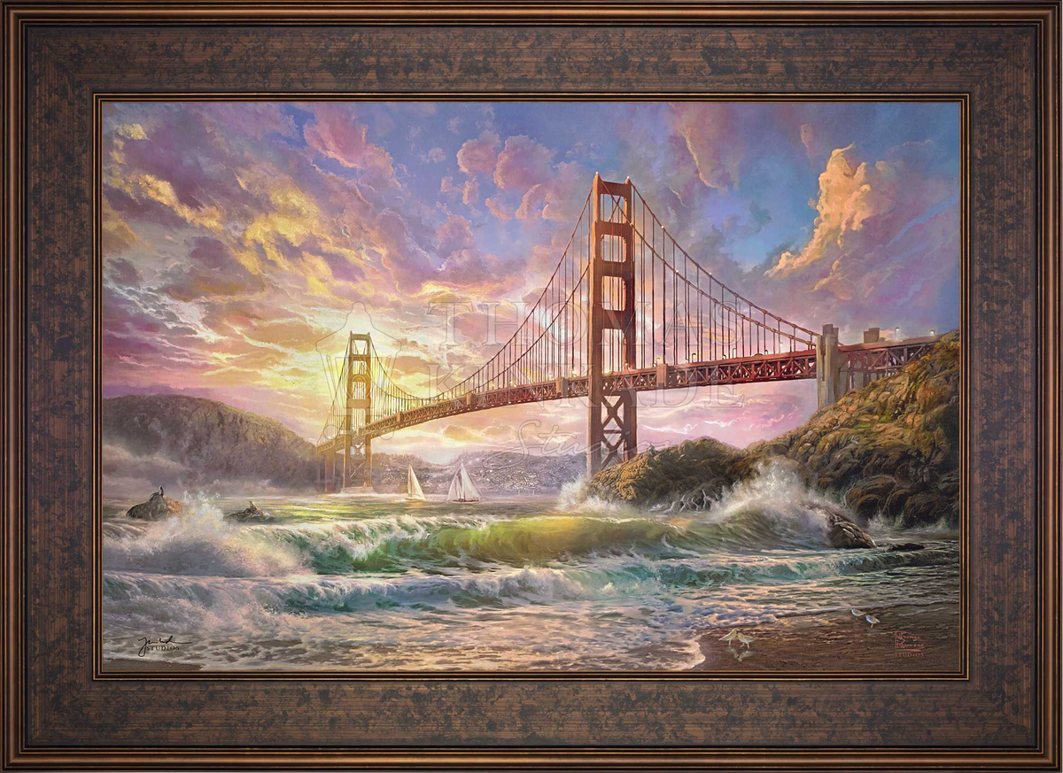 Sunset on Golden Gate Bridge - Limited Edition Canvas