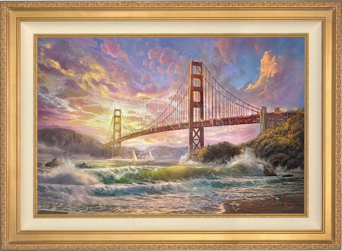 Sunset on Golden Gate Bridge - Limited Edition Canvas