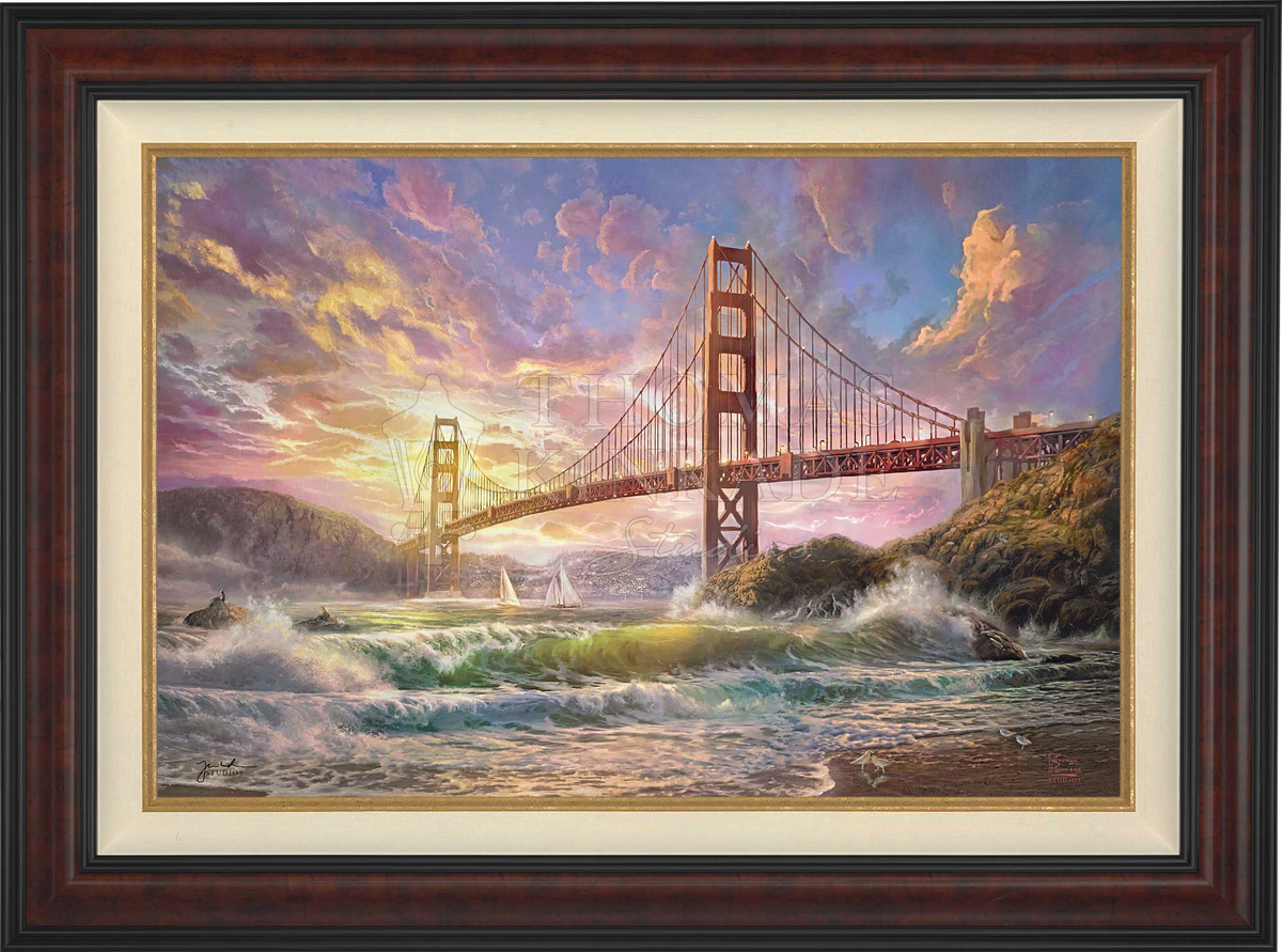 Sunset on Golden Gate Bridge - Limited Edition Canvas