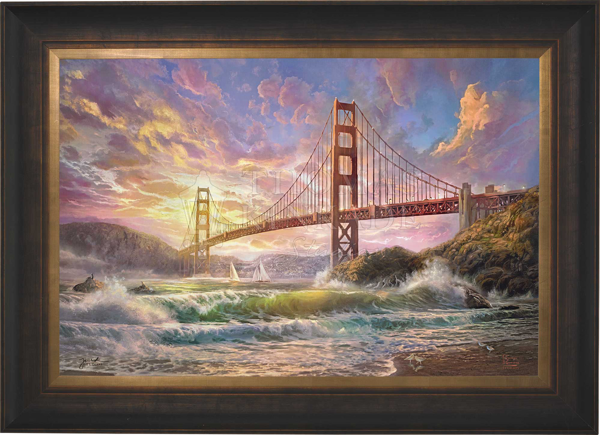 Sunset on Golden Gate Bridge - Limited Edition Canvas