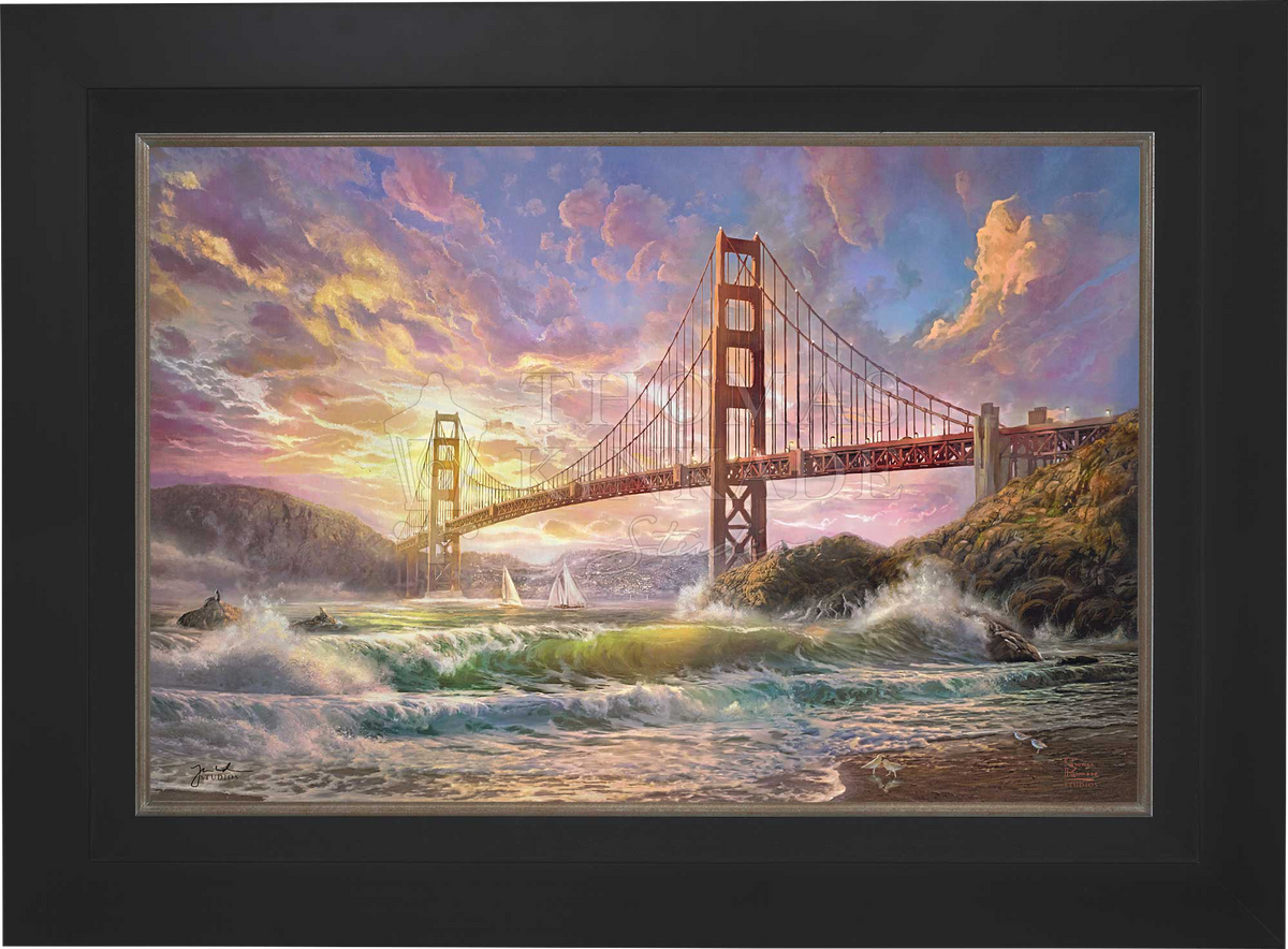 Sunset on Golden Gate Bridge - Limited Edition Canvas