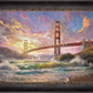 Sunset on Golden Gate Bridge - Limited Edition Canvas