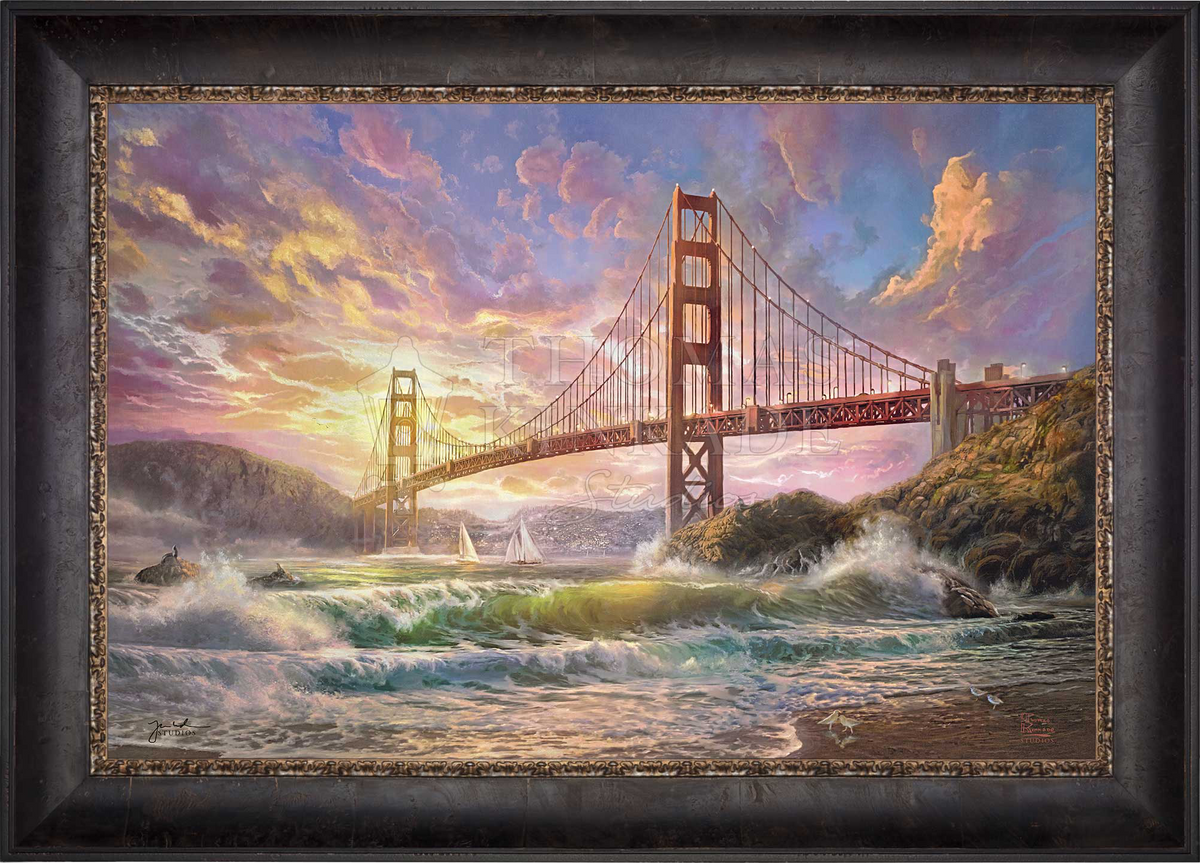 Sunset on Golden Gate Bridge - Limited Edition Canvas