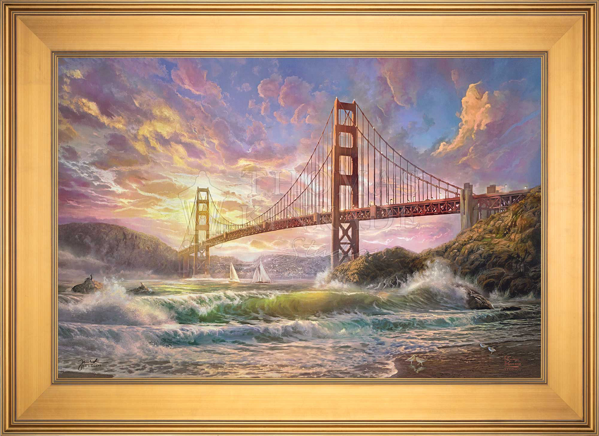 Sunset on Golden Gate Bridge - Limited Edition Canvas