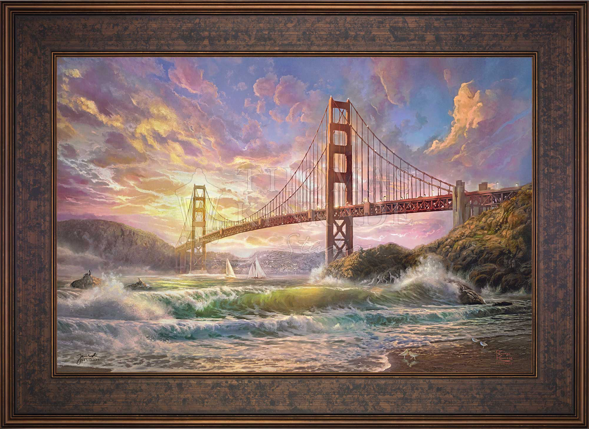 Sunset on Golden Gate Bridge - Limited Edition Canvas