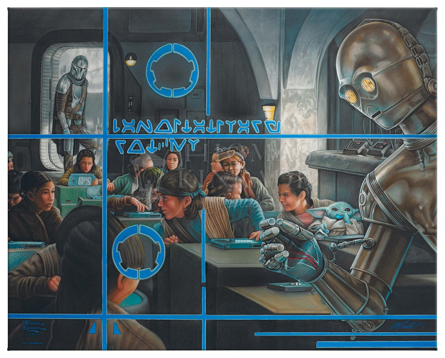 The Mandalorian - Getting Schooled - 24" x 30" Gallery Wrapped Canvas