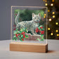 Kitten and Holly - Acrylic Night Light