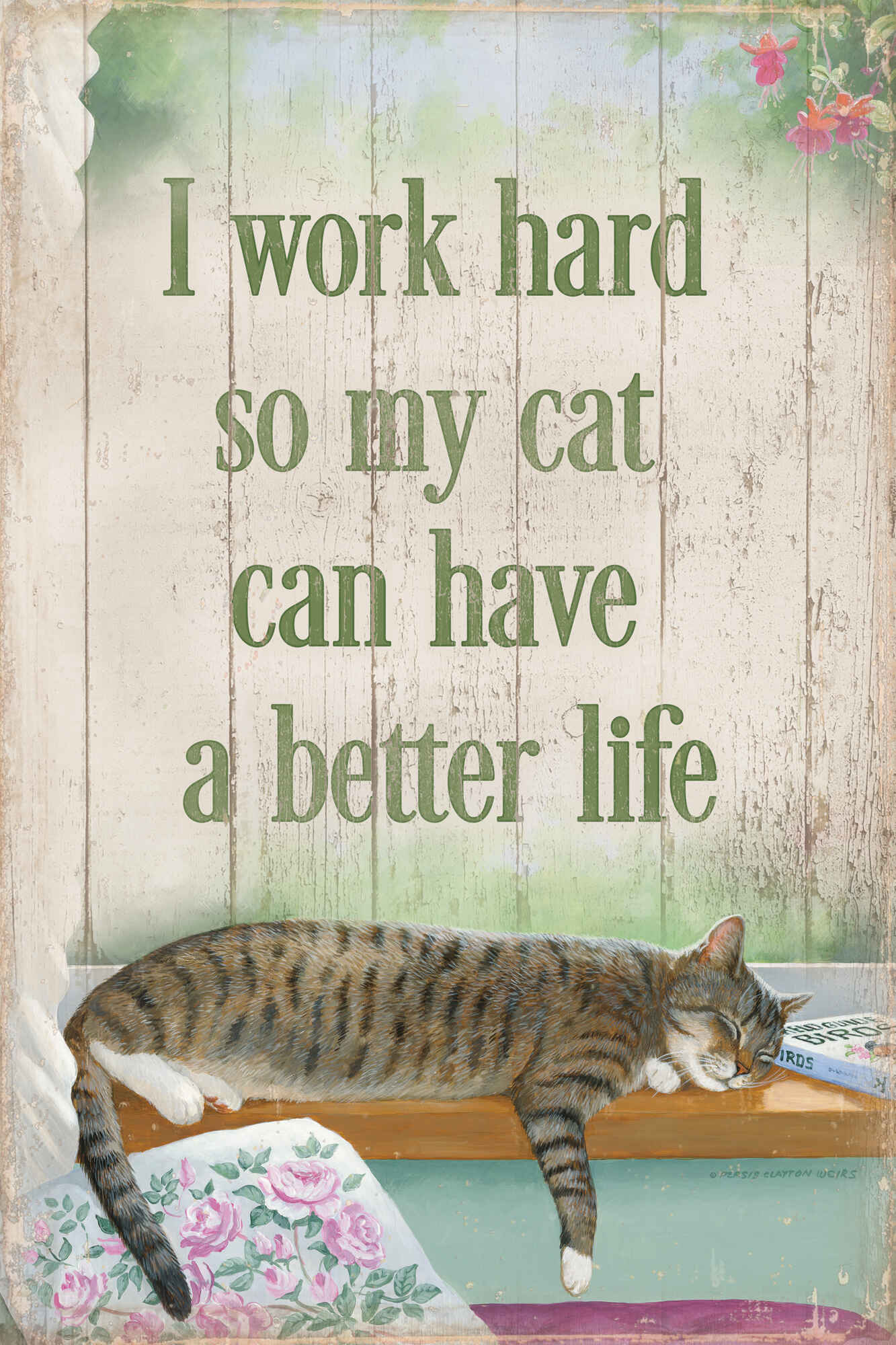 Kasey-Cat - 18" x 12" Wood Sign