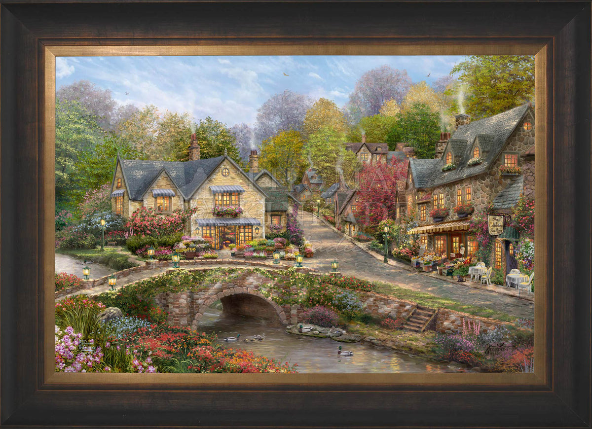 Summer in Cobblestone Village - Limited Edition Canvas