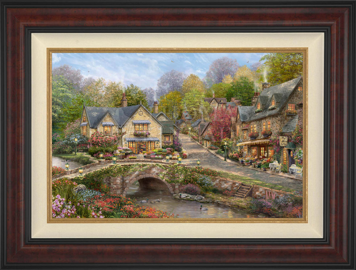Summer in Cobblestone Village - Limited Edition Canvas