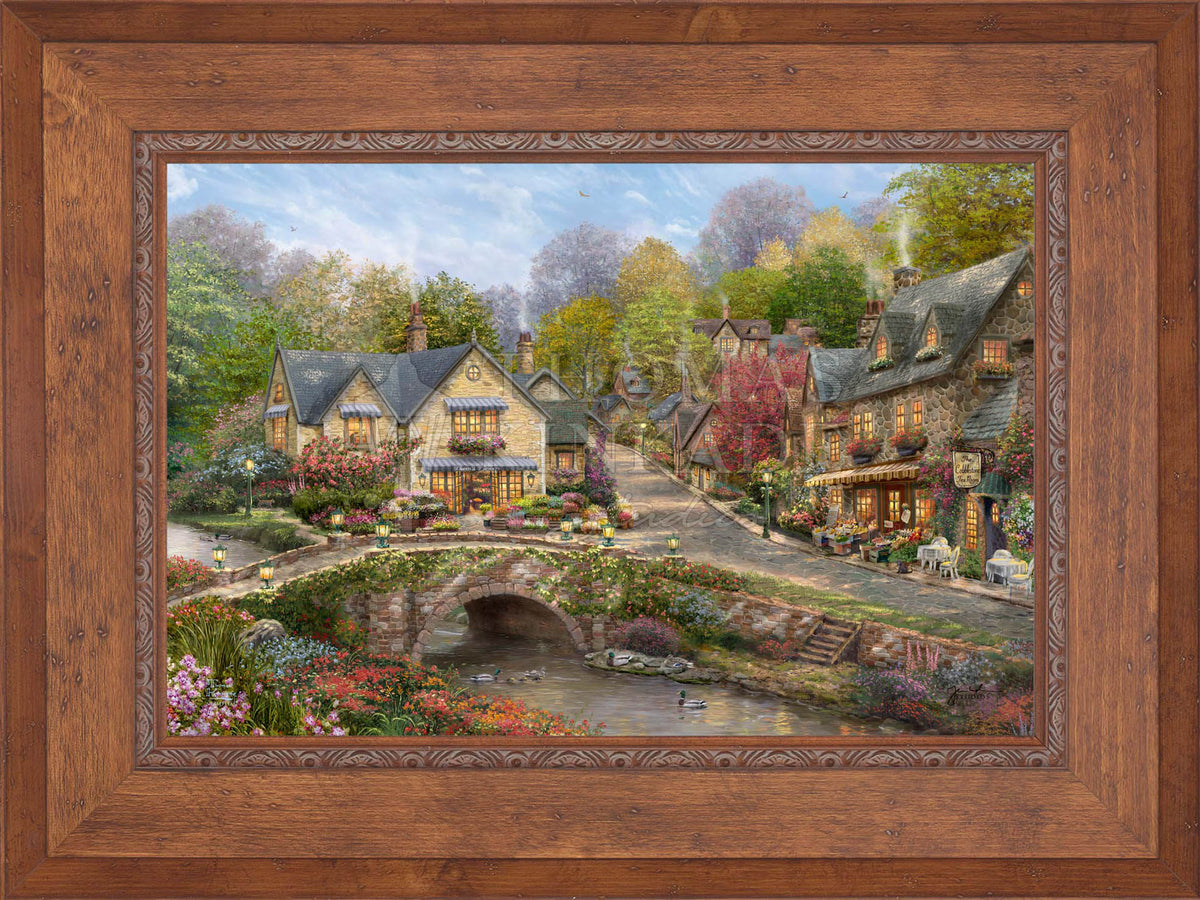 Summer in Cobblestone Village - Limited Edition Canvas