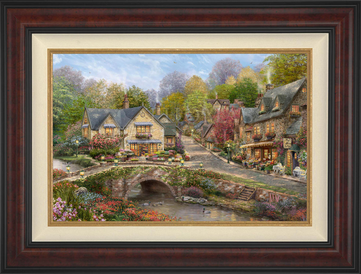 Summer in Cobblestone Village - Limited Edition Canvas