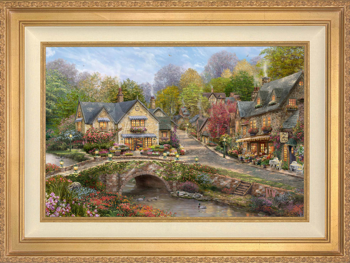 Summer in Cobblestone Village - Limited Edition Canvas