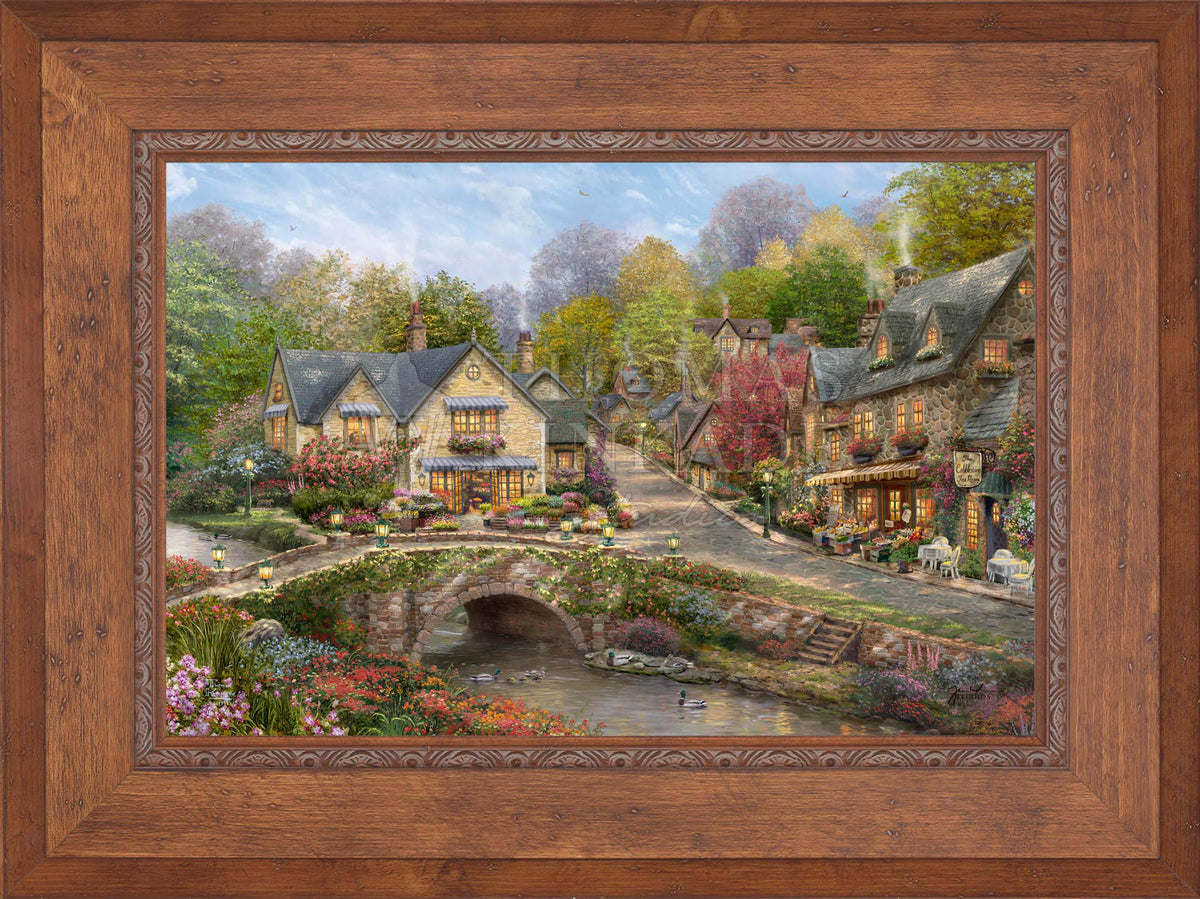 Summer in Cobblestone Village - Limited Edition Canvas