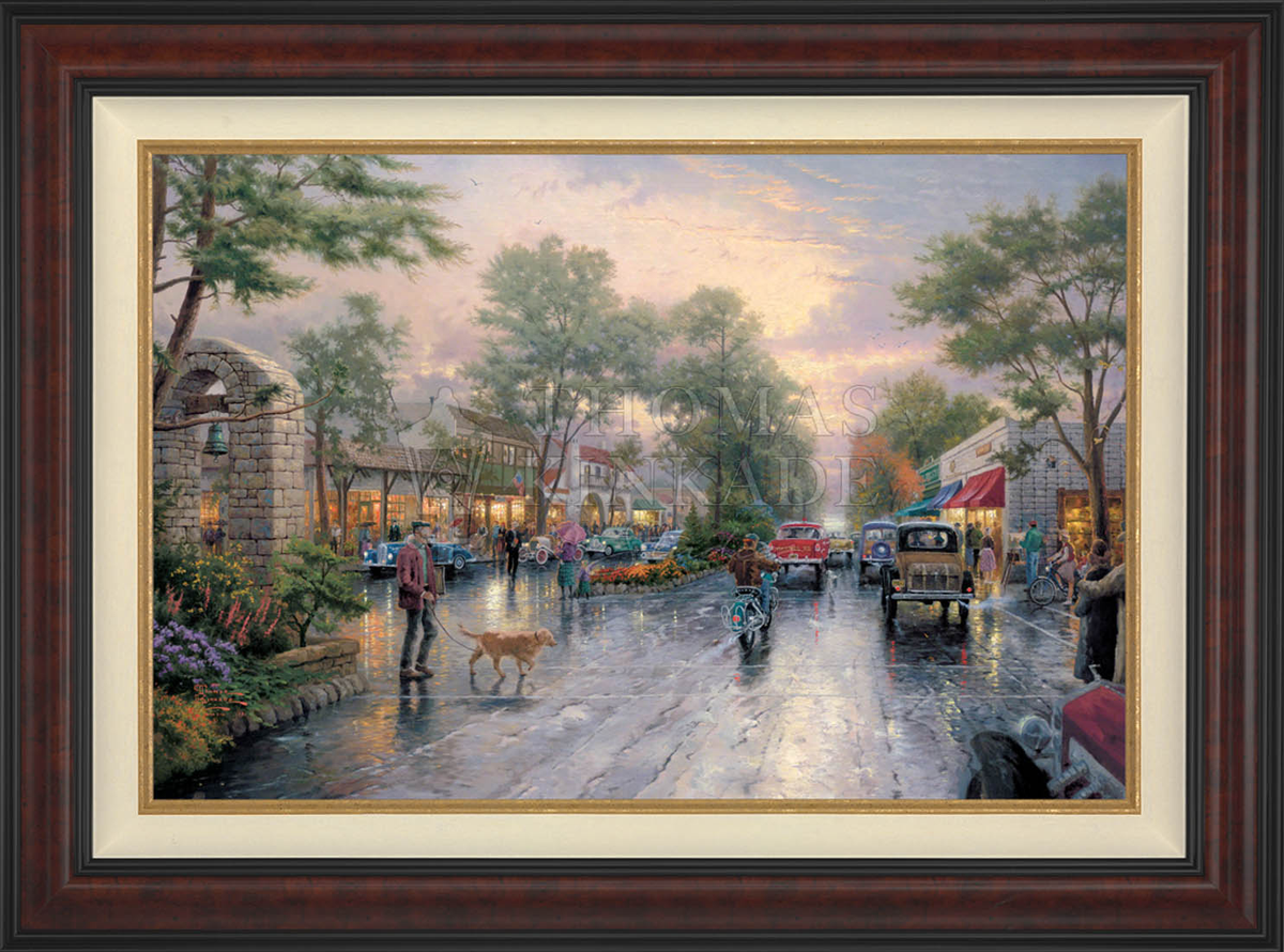 Carmel, Sunset on Ocean Avenue - Limited Edition Canvas
