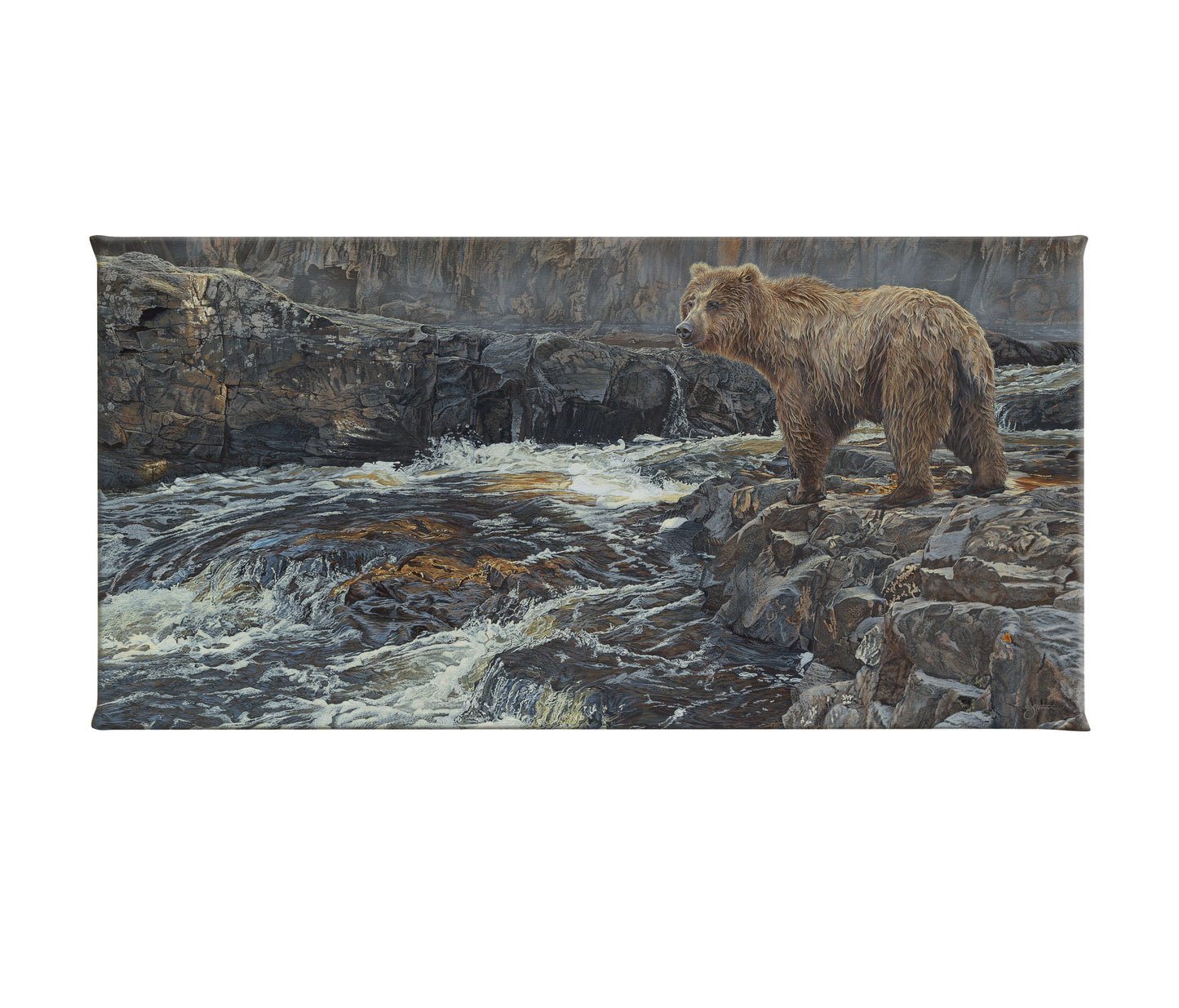 River Hunter - 18" x 36" Gallery Wrapped Canvas